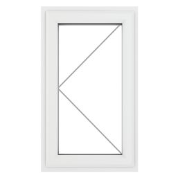 Crystal  Left-Hand Opening Clear Triple-Glazed Casement White uPVC Window 610mm x 820mm