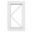 Crystal  Left-Hand Opening Clear Triple-Glazed Casement White uPVC Window 610mm x 820mm