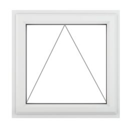 Crystal  Top Opening Clear Double-Glazed Casement White uPVC Window 820mm x 820mm