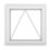 Crystal  Top Opening Clear Double-Glazed Casement White uPVC Window 820mm x 820mm