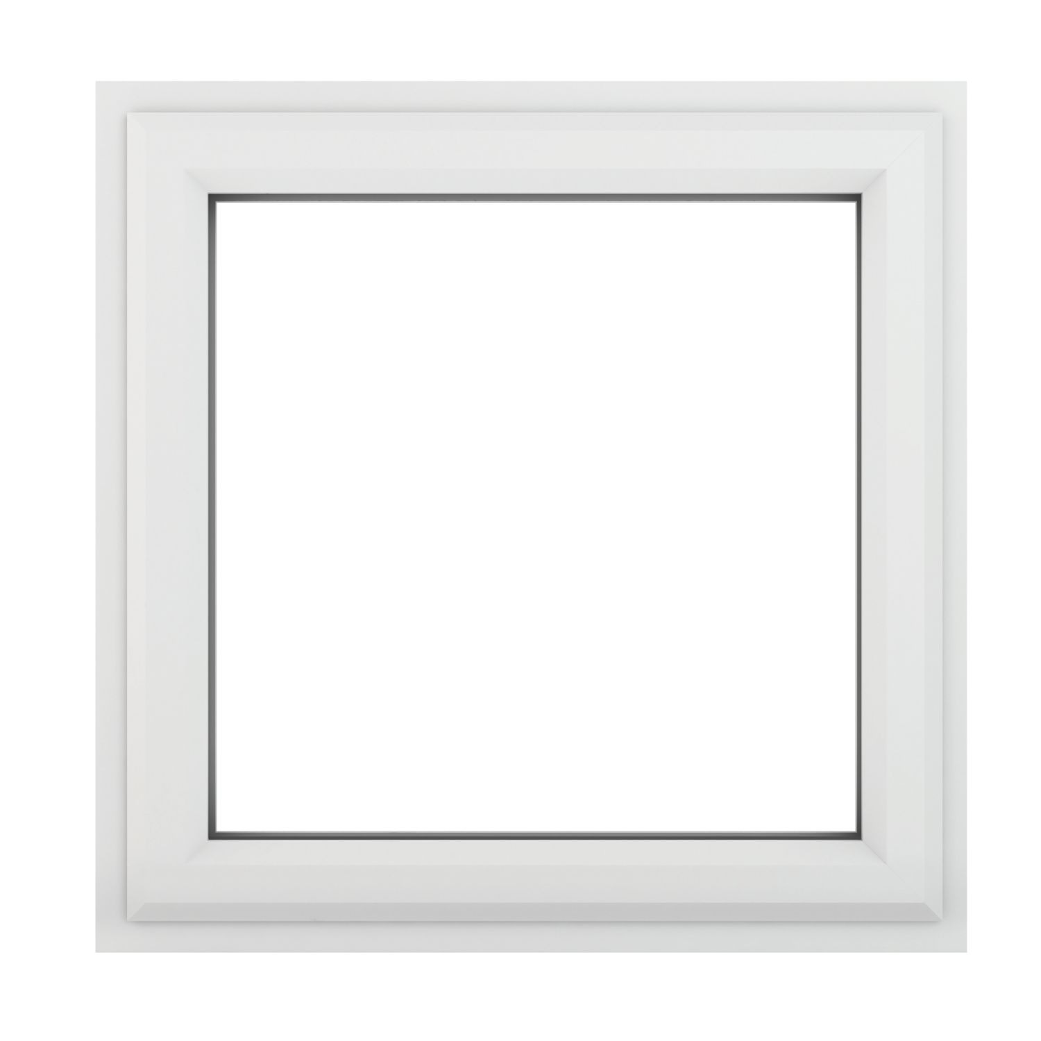 Crystal Top Opening Clear Double-Glazed Casement White uPVC Window 820mm x 820mm (367JP)