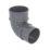 FloPlast  92.5° Round Offset Bend Anthracite Grey 68mm