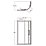Ideal Standard I.life Semi-Framed Offset Quadrant Shower Enclosure Non-Handed Silver 800mm x 1200mm x 2005mm