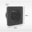 Sensio Layci 100mm Axial Bathroom Shower Extractor Fan Kit with Timer Black 240V