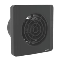 Sensio Layci 100mm Axial Bathroom Shower Extractor Fan Kit with Timer Black 240V
