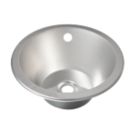 1 Bowl Stainless Steel Round Inset Sink 355mm x 305mm