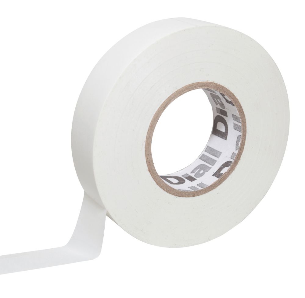 Diall 510 Insulating Tape White 33m x 19mm - Screwfix