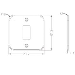 Knightsbridge  1-Module Grid Metal Clad Faceplate
