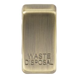 Knightsbridge 'WASTE DISPOSAL' Switch Cover Antique Brass