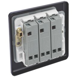 British General  20A 16AX 3-Gang 2-Way Metal Clad Light Switch