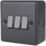 British General  20A 16AX 3-Gang 2-Way Metal Clad Light Switch