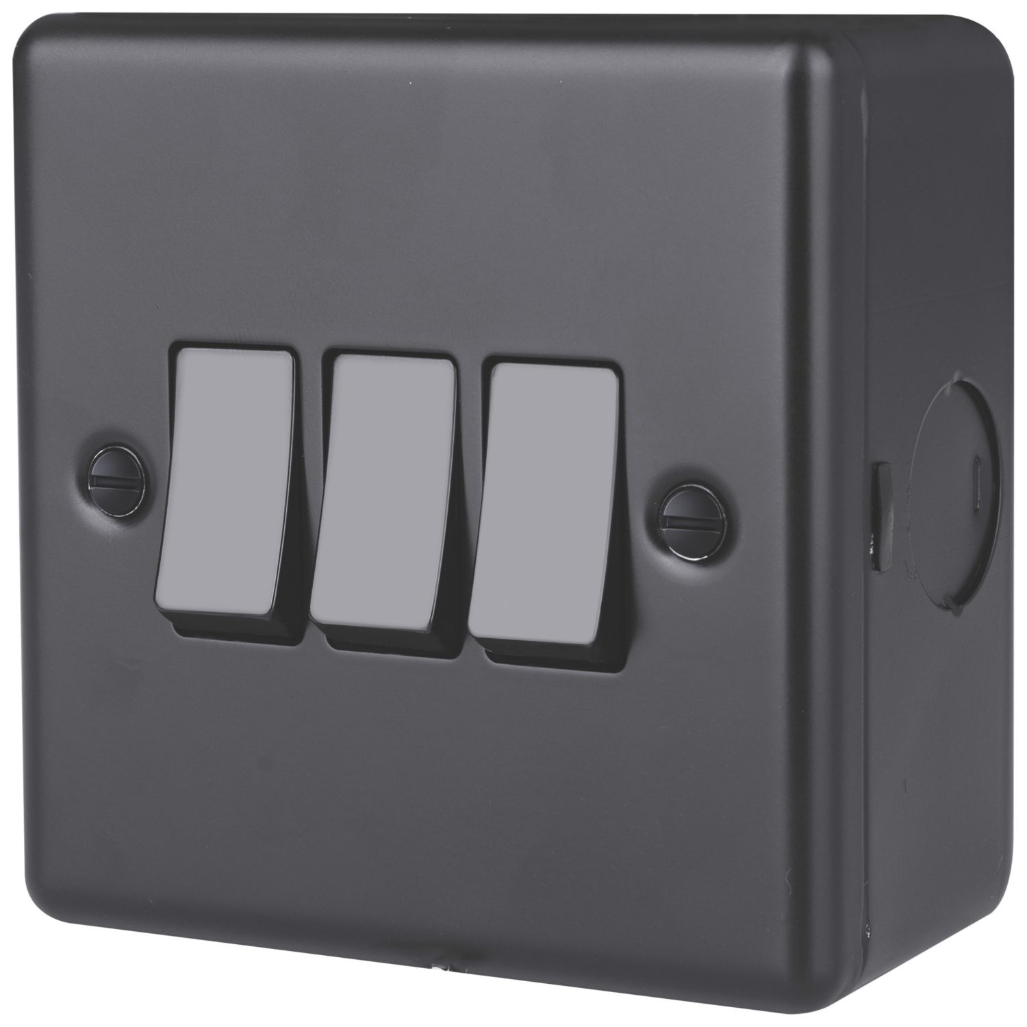 British General 20A 16AX 3-Gang 2-Way Metal Clad Light Switch (368EE)