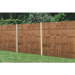 Forest Vertical Board Closeboard  Garden Fencing Panel Dark Brown 6' x 5' Pack of 20