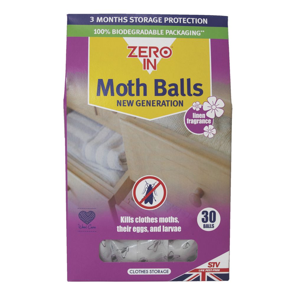 Zero In Clothes Moth Balls 2g 30 Pack - Screwfix