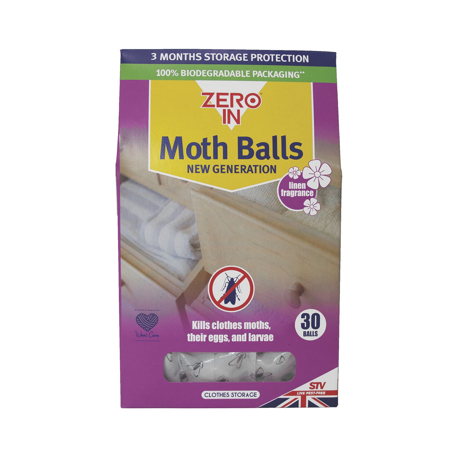 Zero In Clothes Moth Balls 2g 30 Pack (368KH)