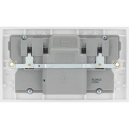 British General 900 Series  13A 2-Gang SP Switched Passive RCD Socket White