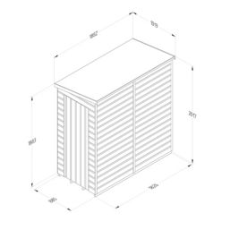 Forest Beckwood 3' x 6' (Nominal) Pent Shiplap Timber Shed