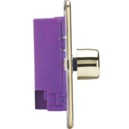 Knightsbridge  2-Gang 2-Way LED Intelligent Dimmer Switch  Polished Brass