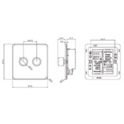 Knightsbridge  2-Gang 2-Way LED Intelligent Dimmer Switch  Polished Brass