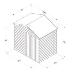 Forest Beckwood 7' x 5' (Nominal) Apex Shiplap Timber Shed with Assembly