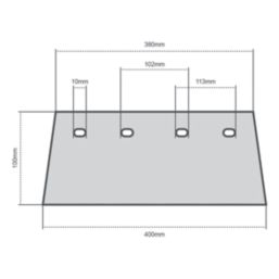 Faithfull Steel Heavy Duty Floor Scraper Blade 16"