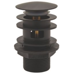 Highlife Bathrooms Slotted Pop Up Basin Waste Matt Black 60mm