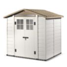 Shire Tuscany Evo 200  6' 6" x 5' 6" (Nominal) Apex Plastic Tool Store Ivory/Brown