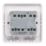 Schneider Electric Lisse 10AX 3-Gang 2-Way 10AX Wide Rocker Light Switch  White
