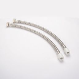 Hep2O Push-Fit Connection Flexible Tap Connectors 15mm x 3/4" x 500mm 2 Pack