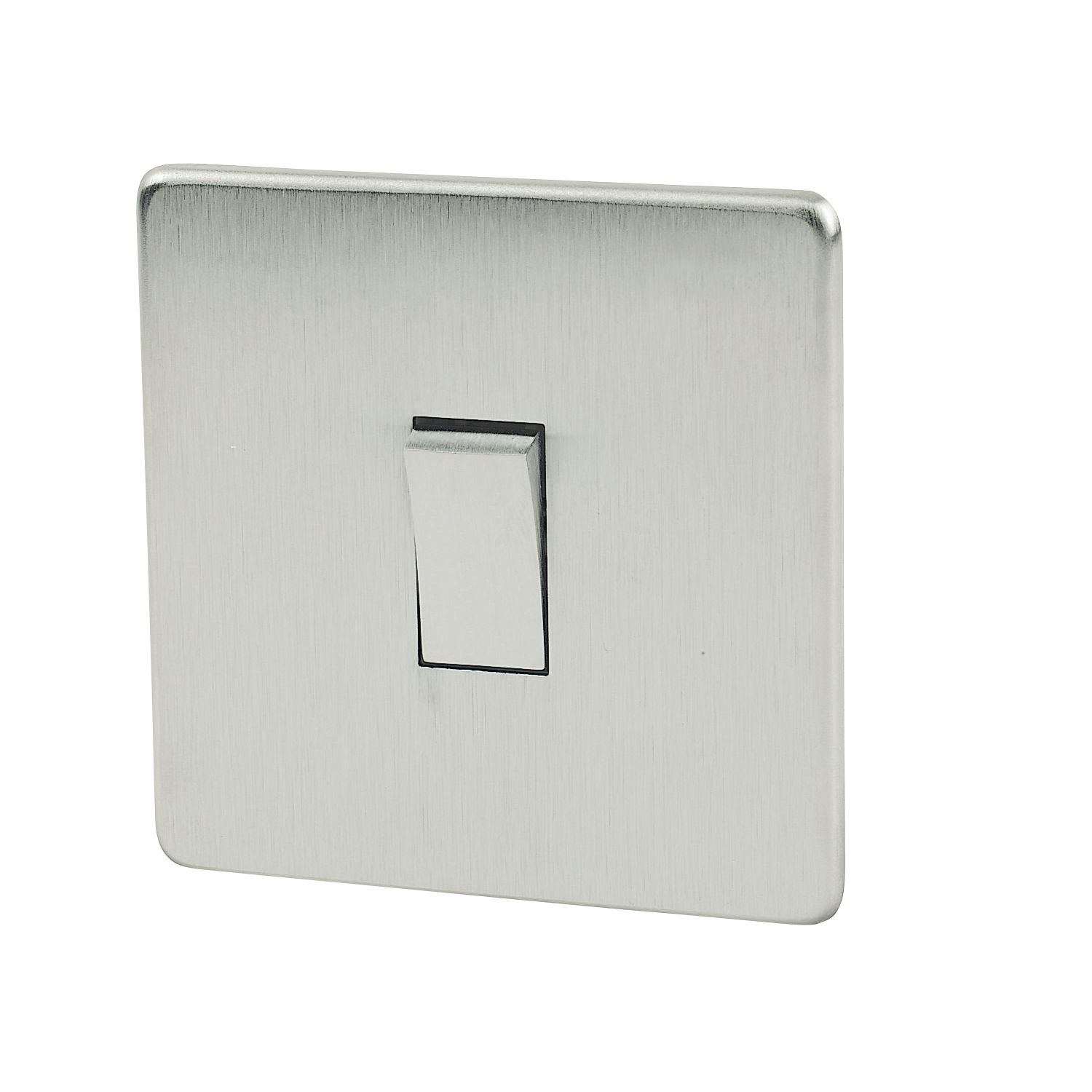 Crabtree Platinum 10AX 1-Gang Intermediate Switch Satin Chrome (36989)