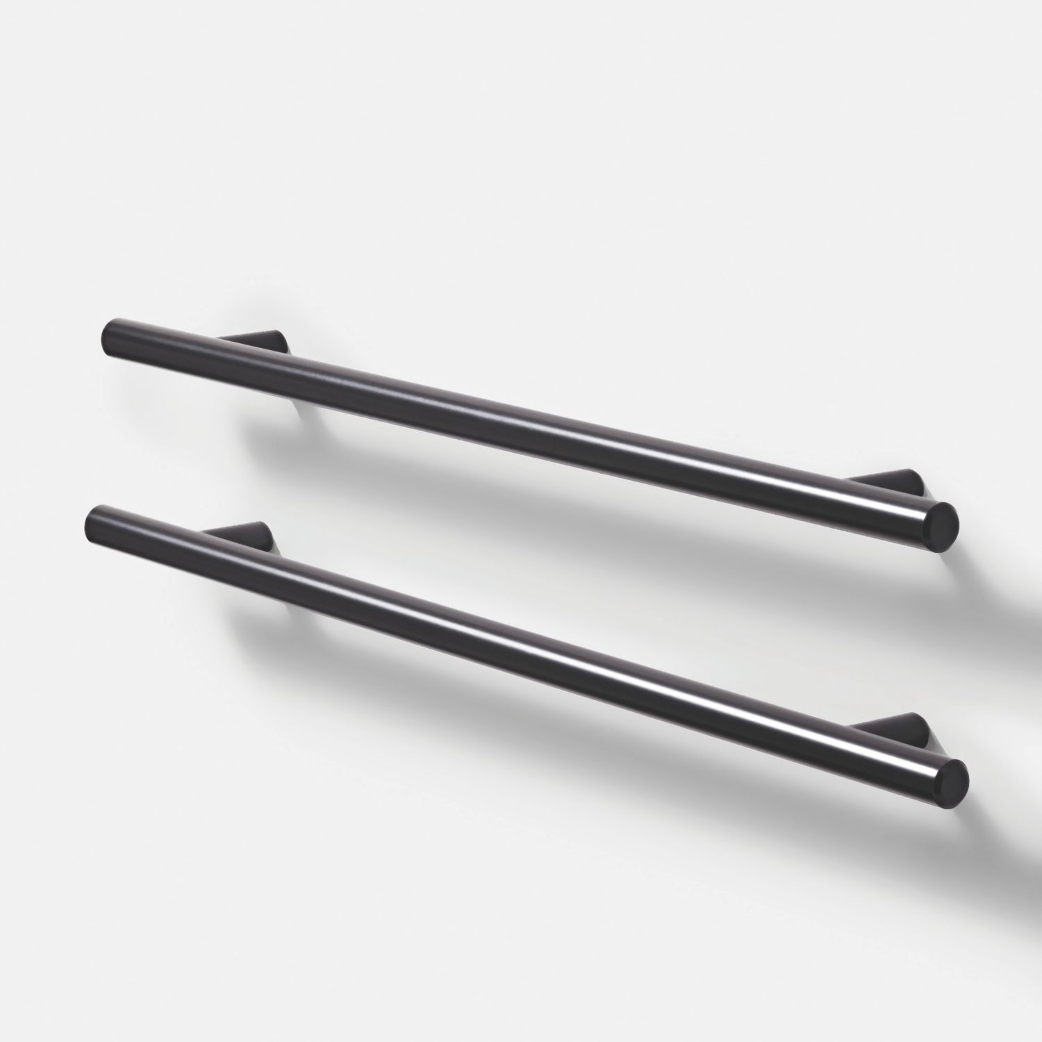 Essentials Annatto T Bar Handles Matt Black 336mm 2 Pieces (369AA)