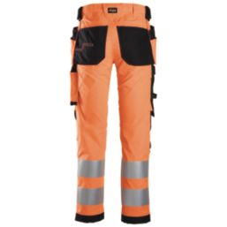 Snickers 6243 Hi-Vis Work Trousers Orange 36" W 32" L