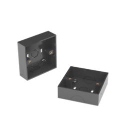 D-Line SSB28B/2 1-Gang Surface Pattress Black Box 28mm 2 Pack