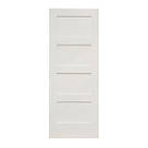 Primed White Wooden 4-Panel Shaker Internal Door 1981mm x 610mm
