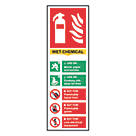 Non Photoluminescent "Fire Extinguisher Wet Chemical" Sign 100mm x 300mm