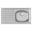 Armitage Shanks Stewart 1 Bowl LH Metallic Stainless Steel Inset Sink 925mm x 500mm