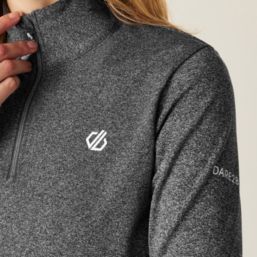 Dare 2B Lowline II Womens Quarter-Zip Fleece Pullover Charcoal Grey Marl - 1MX Size 12