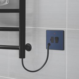 British General Evolve 13A Switched Fused Spur with LED Blue with Black Inserts