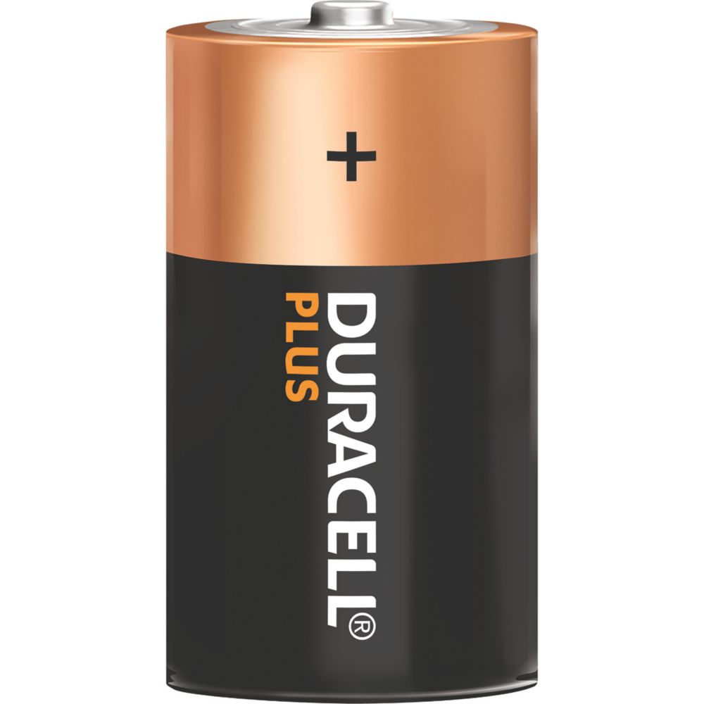 Duracell Plus D Alkaline Batteries 4 Pack - Screwfix