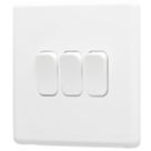 Arlec  10A 3-Gang 2-Way Light Switch  White