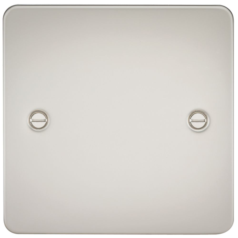 Knightsbridge 1Gang Blanking Plate Pearl Screwfix