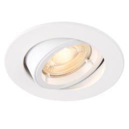Saxby Cast Tilt  Recessed Downlight Gloss White