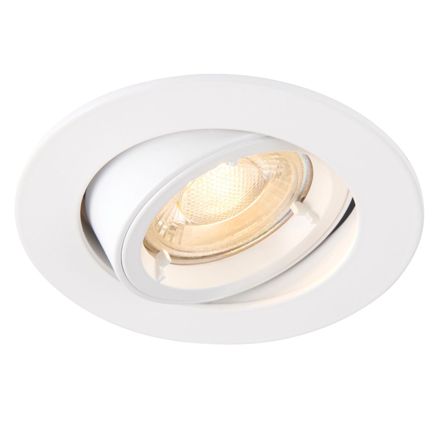 Saxby Cast Tilt Recessed Downlight Gloss White (369VX)