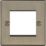 Knightsbridge Raised Square 2-Module Modular Faceplate Antique Brass