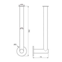 Swirl Caldew Stocker Toilet Roll Holder Chrome