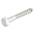 Easydrive  Hex Bolt Thread Cutting Coach Screws 6mm x 50mm 10 Pack