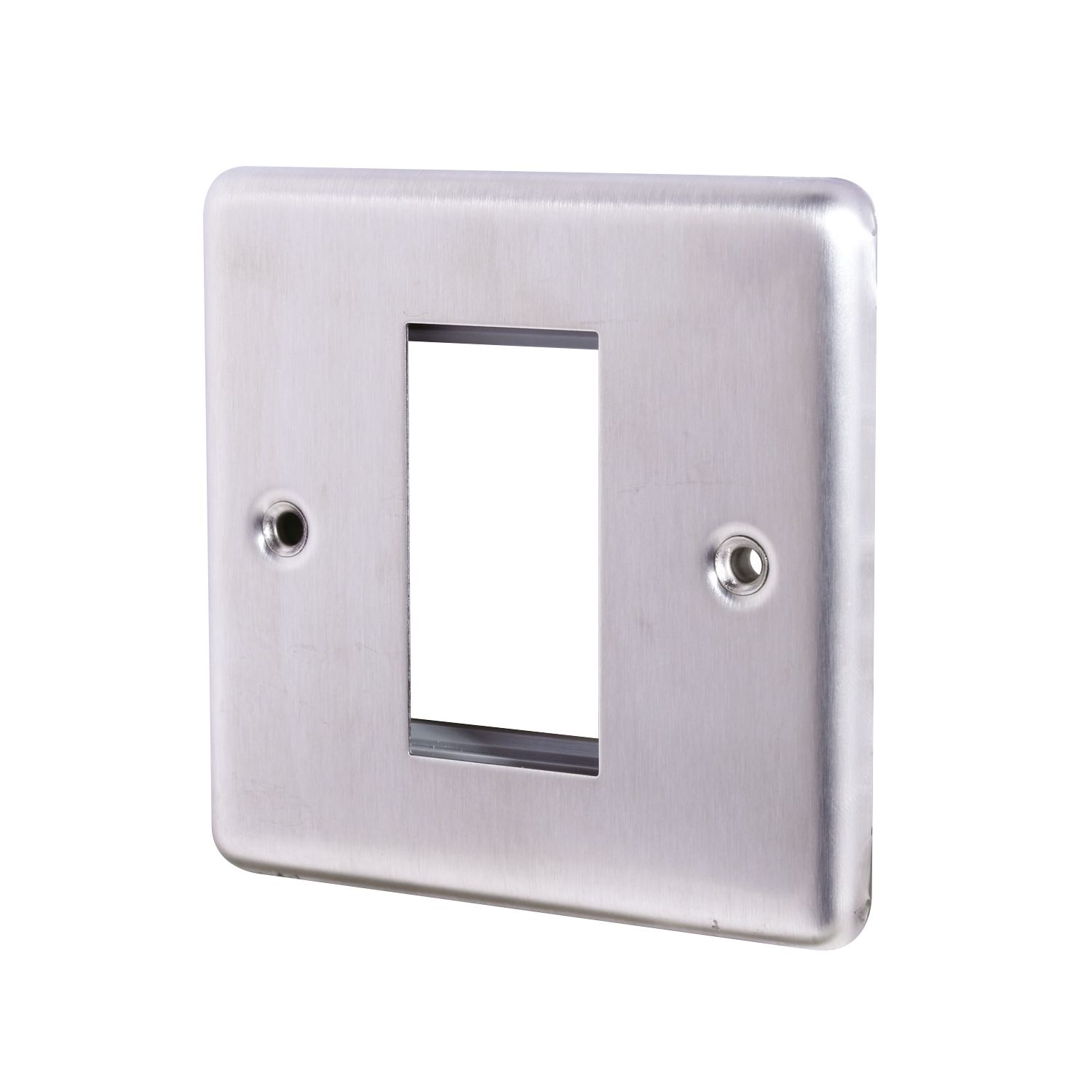 LAP 1-Module Modular Faceplate Brushed Stainless Steel (37057)