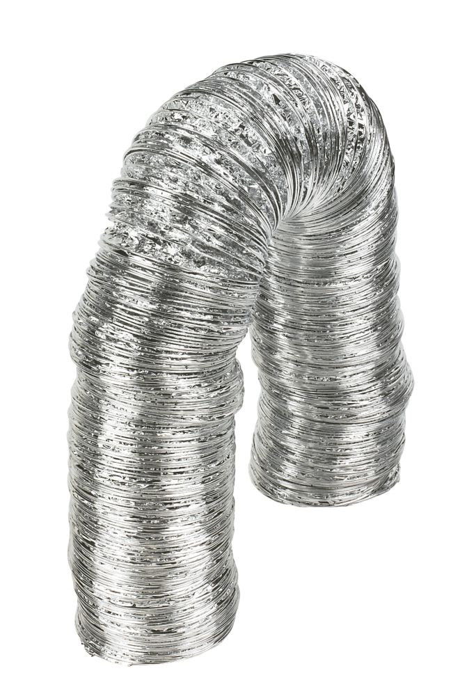 Manrose Aluminium Laminated Flexible Ducting Hose Silver 10m x 100mm