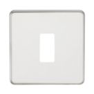 Knightsbridge  1-Module Grid Faceplate Polished Chrome