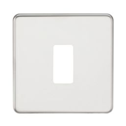 Knightsbridge  1-Module Grid Faceplate Polished Chrome